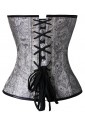 Women's steampunk black white corset
