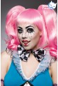 Pink harlequin wig party with pony tails