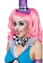 Pink harlequin wig party with pony tails