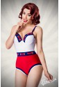 Retro swimsuit in a maritime style