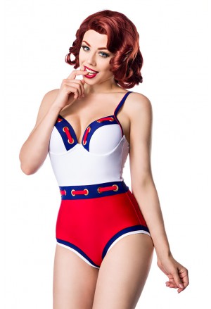 Retro swimsuit in a maritime style