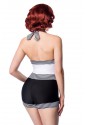 Elegant retro vintage stripe onepiece swimwear monokini