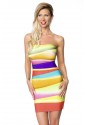 Ultra rainbow neon color bandage dress GLORIA