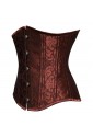 Steampunk brown brocade under bust corset