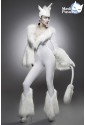 Sexy white unicorn overall costume