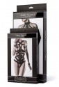 Luxury premium faux underbust choker corset GREY VELVET
