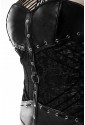 Luxury premium faux corset with choker GREY VELVET
