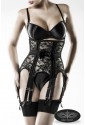 Premium lace under bust corset set GREY VELVET