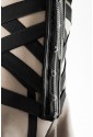 Vintage harness under bust corset lingerie Grey Velvet