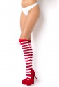 Christmas stripes knee-socks