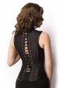 Steampunk black full back corset Wild Wild West