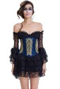 Vintage royal brocade corset under breast