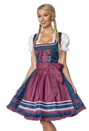 Brocade modern folk costume dress