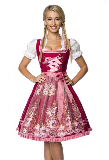 Noble modern folk costume dress with apron