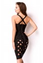 Ultra black cut out bandage complet - halter top and skirt