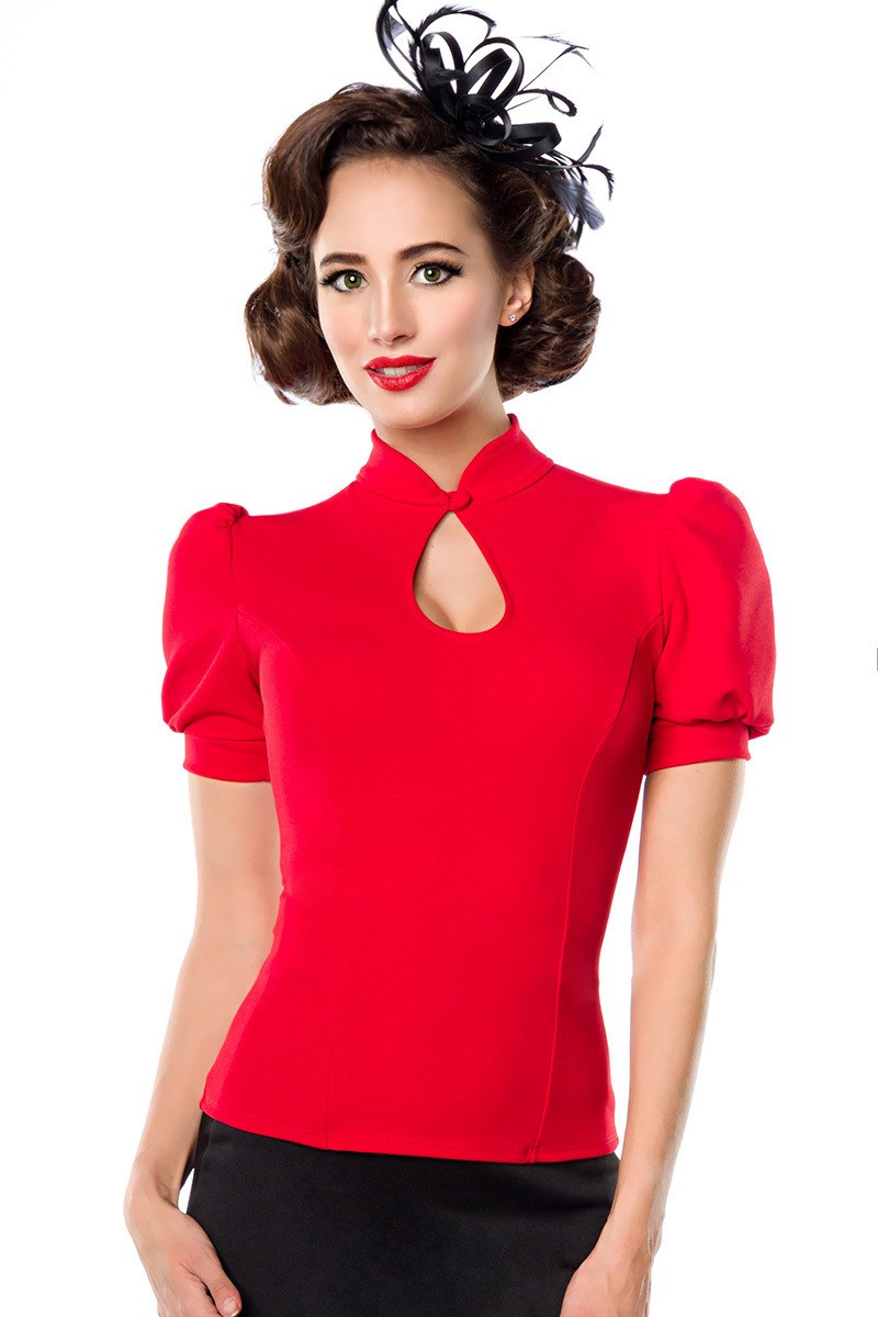Belsira Womens Shoulder-Length Retro Shirt