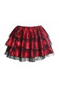 Krátka červená carmen sukňa