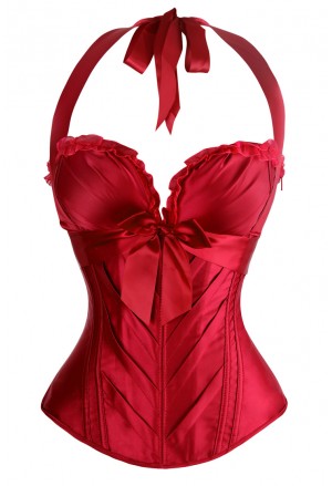 High quality red soft cups corset