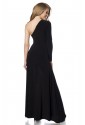 Extravagant black maxi dress with high split