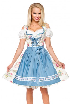 Floral bavarian dirndl folk dress in top quality 
