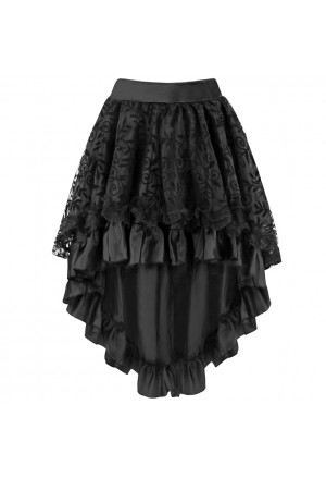 Čierna gotická sukňa z čipky - aj pre moletky