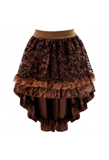 Lace and Satin High-low gothic corset skirt