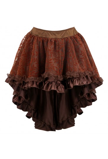 Lace and Satin High-low steampunk corset skirt