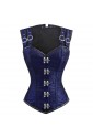 Steampunk blue full back corset Wild Wild West