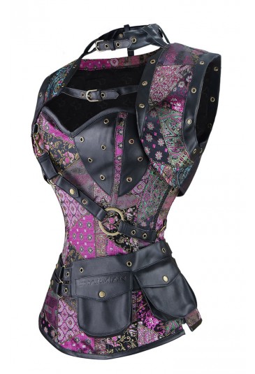 Sophisticated steampunk corset with vest COLOR EXCLUSIVE