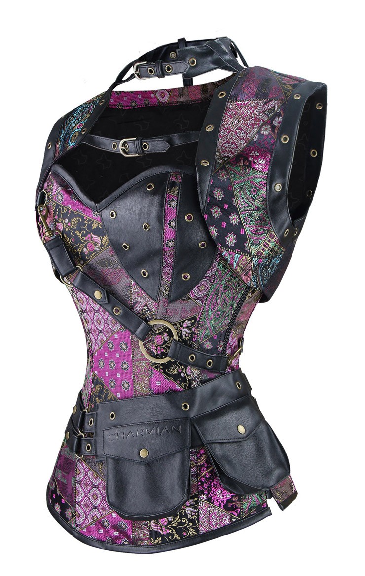 Sophisticated steampunk corset with vest COLOR EXCLUSIVE 