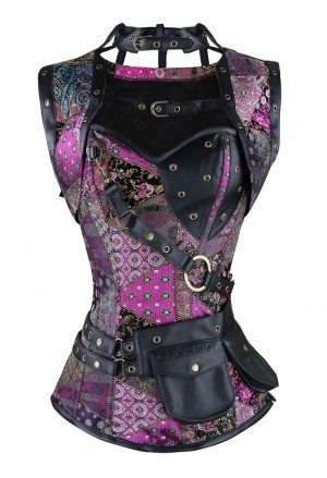 Sophisticated steampunk corset with vest COLOR EXCLUSIVE