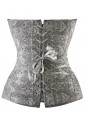 Luxury gray push up social brocade corset