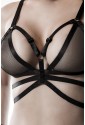Premium black lace lingerie set halter bra and panty GREY VELVET