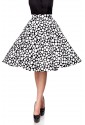 Široká retro sukňa s bodkami Belsira