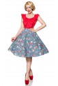 Wide vintage swing skirt with botanica Belsira