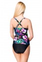 Vibrant Floral Splice 2pcs Tankini Swimsuit