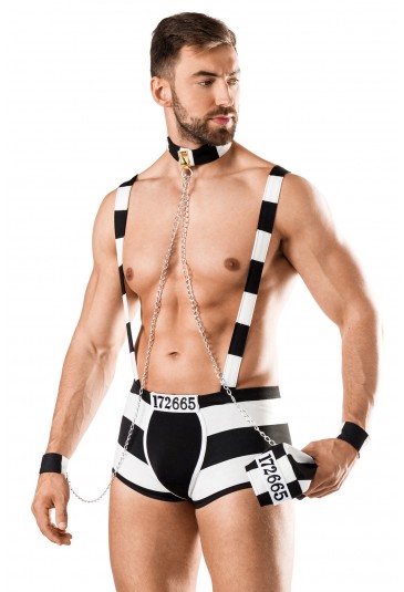 Exciting men roleplay convict costume