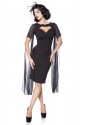 Elegant slim black retro dress Belsira
