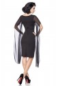 Elegant slim black retro dress Belsira