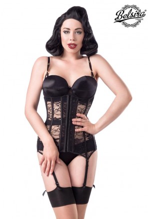 4 piece glamour corset lingerie set Belsira