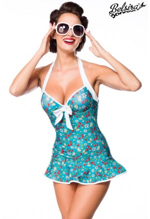 Retro cherry vintage swim dress by Belsira