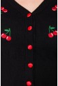Vintage knitted cherry cardigan by Belsira