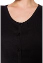Retro knitted black cardigan by Belsira