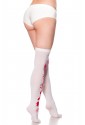 White horror stockings with blood print