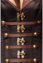 Wild neck holder brown faux steampunk corset