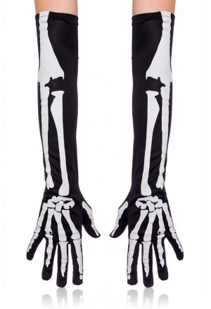 Skelet black gloves