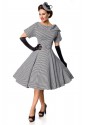 Retro swing dress with houndstooth pattern