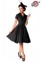 Ladné čierne dámske vintage šaty Belsira