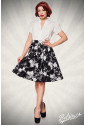 Monochrome wide retro vintage skirt Belsira