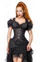 Black brocade underbust corset BROCADE BEATY